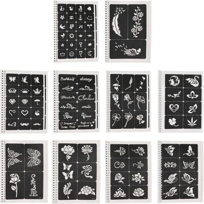 Modèles de peinture d'art corporel de tatouage pour la fête de maquillage de festival, aérographe temporaire réutilisable étanche, 97 modèles - Publicité Modèles de peinture d'art corporel de tatouage pour la fête de maquillage de festival, aérographe temporaire réutilisable étanche, 97 modèles - Publicité