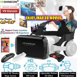 VR SHINECON Lunettes de réalité virtuelle sans fil IMAX, énorme écran 3D, boîte en carton Google, casque VR pour téléphone 4.7-7.2 pouces, Support de manette de jeu - Publicité VR SHINECON Lunettes de réalité virtuelle sans fil IMAX, énorme écran 3D, boîte en carton Google, casque VR pour téléphone 4.7-7.2 pouces, Support de manette de jeu - Publicité
