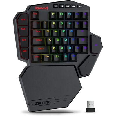 Redragon-Clavier de jeu mécanique sans fil K585 PRO, clavier remplaçable à chaud, support de poignet à une main, 3 modes, 42 prédire - Publicité Redragon-Clavier de jeu mécanique sans fil K585 PRO, clavier remplaçable à chaud, support de poignet à une main, 3 modes, 42 prédire - Publicité
