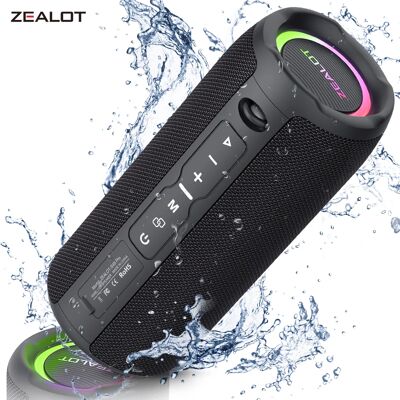 ZEALOT-S49PRO haut-parleur Bluetooth Portable 20W IPX6 étanche boîte de son puissante basse Boost double appairage véritable haut-parleur sans fil - Publicité ZEALOT-S49PRO haut-parleur Bluetooth Portable 20W IPX6 étanche boîte de son puissante basse Boost double appairage véritable haut-parleur sans fil - Publicité