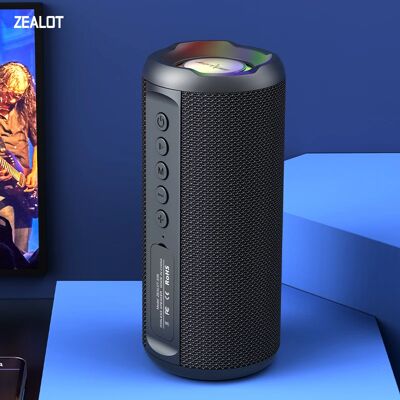 ZEALOT-S46 10W Portable Bluetooth haut-parleur extérieur étanche sans fil TWS Mini colonne boîte BT5.2 haut-parleur extérieur TF carte - Publicité ZEALOT-S46 10W Portable Bluetooth haut-parleur extérieur étanche sans fil TWS Mini colonne boîte BT5.2 haut-parleur extérieur TF carte - Publicité