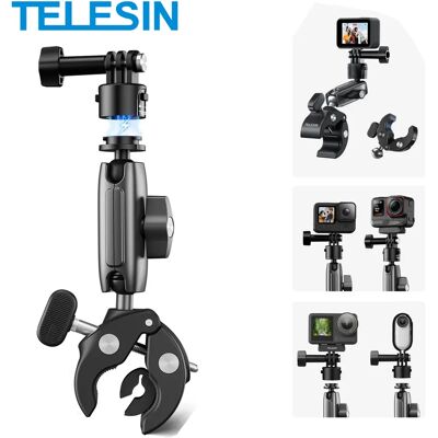 TELESIN Clip de moto de cyclisme bras magique à dégagement rapide 360 ° Super pince en alliage d'aluminium pour caméra d'action GoPro - Publicité TELESIN Clip de moto de cyclisme bras magique à dégagement rapide 360 ° Super pince en alliage d'aluminium pour caméra d'action GoPro - Publicité