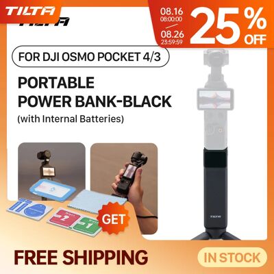 Poignée de batterie portable TILTA pour DJI Osmo Pocket 4, Pocket 4 Pro, Pocket 3, Mini, chargeur de voyage externe pour caméra - Publicité Poignée de batterie portable TILTA pour DJI Osmo Pocket 4, Pocket 4 Pro, Pocket 3, Mini, chargeur de voyage externe pour caméra - Publicité