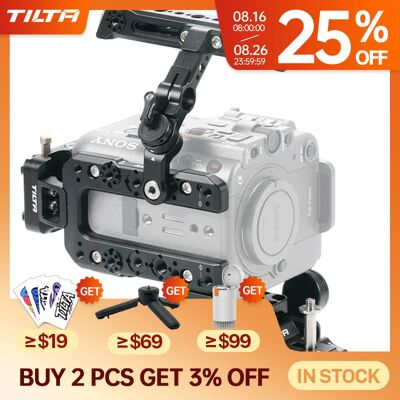 TILTA Cage de caméra pour Sony FX6 ES-T20-C-V Kit avancé de plate-forme de Cage de caméra pour Sony FX6 poignée supérieure à montage en V - Publicité TILTA Cage de caméra pour Sony FX6 ES-T20-C-V Kit avancé de plate-forme de Cage de caméra pour Sony FX6 poignée supérieure à montage en V - Publicité