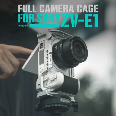 TILTA pour Sony ZV-E1 zLi1 jos Caméra Kit Argent TA-T35-A-S avec Silicone Grip Dslr Rig Cold Shoe Nato Poignée - Publicité TILTA pour Sony ZV-E1 zLi1 jos Caméra Kit Argent TA-T35-A-S avec Silicone Grip Dslr Rig Cold Shoe Nato Poignée - Publicité