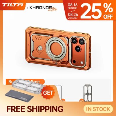 TILTA Khronos Classic 17 Pro/ Pro Max Cage vidéo mobile pour iPhone 17 Pro / Pro Max Kit ultime avec plaque arrière magnétique multifonction - Publicité TILTA Khronos Classic 17 Pro/ Pro Max Cage vidéo mobile pour iPhone 17 Pro / Pro Max Kit ultime avec plaque arrière magnétique multifonction - Publicité