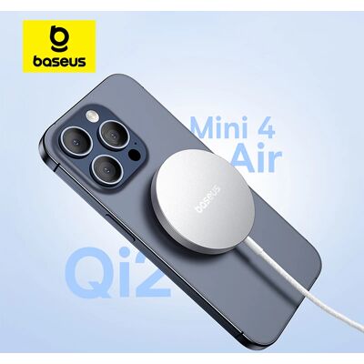 Baseus Qi2 15W chargeur sans fil magnétique Mini chargeur de téléphone à charge rapide pour iPhone 16 15 14 13 Pro Max - Publicité Baseus Qi2 15W chargeur sans fil magnétique Mini chargeur de téléphone à charge rapide pour iPhone 16 15 14 13 Pro Max - Publicité