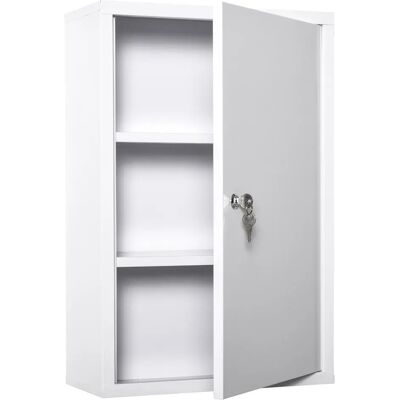Armoire murale à pharmacie Kleankin avec 3 étagères de rangement 40X18X60 cm - Publicité Armoire murale à pharmacie Kleankin avec 3 étagères de rangement 40X18X60 cm - Publicité