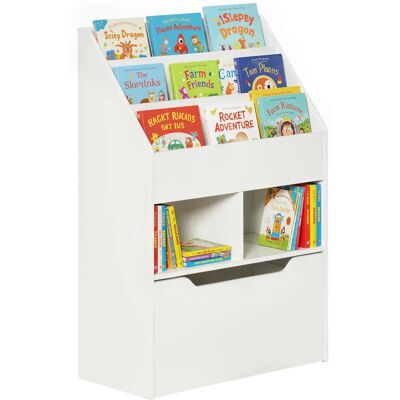 Bibliothèque Homcom - Étagères MDF blanches pour chambre d'enfants - Rangement livres - Publicité Bibliothèque Homcom - Étagères MDF blanches pour chambre d'enfants - Rangement livres - Publicité