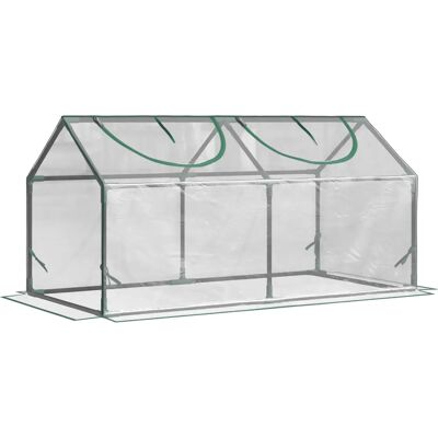 Serre Terrasse Outsunny en Acier avec 2 Fenêtres Transparentes, 120x60x60 cm - Publicité Serre Terrasse Outsunny en Acier avec 2 Fenêtres Transparentes, 120x60x60 cm - Publicité