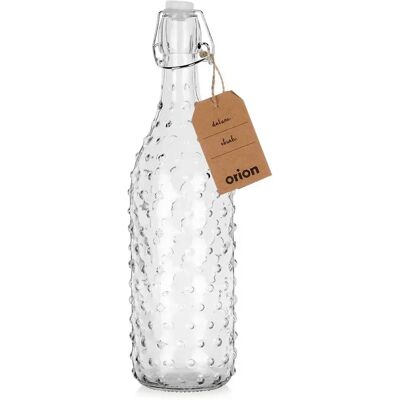 Orion Bouteille avec un clip en verre pour l'eau Création boira 1 L - Publicité Orion Bouteille avec un clip en verre pour l'eau Création boira 1 L - Publicité