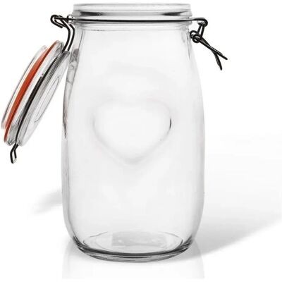 Orion Pot de stockage des aliments, bocal Danse eté avec clip en verre, 1,5 l - Publicité Orion Pot de stockage des aliments, bocal Danse eté avec clip en verre, 1,5 l - Publicité