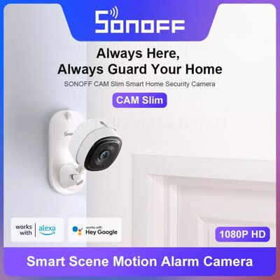 SONOFF 1080P HD Wi-Fi IOT caméra CAM mince sécurité à domicile intelligente détection de mouvement alarme scène liaison via eWeLink Alexa Google - Publicité SONOFF 1080P HD Wi-Fi IOT caméra CAM mince sécurité à domicile intelligente détection de mouvement alarme scène liaison via eWeLink Alexa Google - Publicité