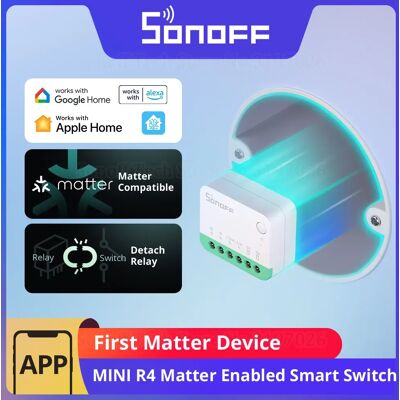 SONOFF-MINI commutateur intelligent Wi-Fi extrême MINIR4M, puce ESP32, prend en charge vos quotes, contrôle vocal eWeLink compatible avec Alexa Google - Publicité SONOFF-MINI commutateur intelligent Wi-Fi extrême MINIR4M, puce ESP32, prend en charge vos quotes, contrôle vocal eWeLink compatible avec Alexa Google - Publicité