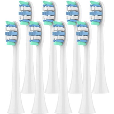 Têtes de brosse à dents de rechange, 8 pièces, compatibles avec Philips Sonicare, tête de brosse électrique de remplacement 4100 6500 6100 7500 5300 1100 - Publicité Têtes de brosse à dents de rechange, 8 pièces, compatibles avec Philips Sonicare, tête de brosse électrique de remplacement 4100 6500 6100 7500 5300 1100 - Publicité