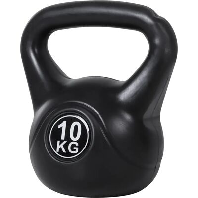 Homcom 10 kg Kettlebell rempli de sable avec poignée large 25X19X28 cm Noir - Publicité Homcom 10 kg Kettlebell rempli de sable avec poignée large 25X19X28 cm Noir - Publicité
