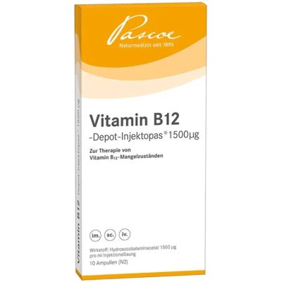Pascoe Vitamin B12 Depot Injektopas 1500 µg - Publicité Pascoe Vitamin B12 Depot Injektopas 1500 µg - Publicité
