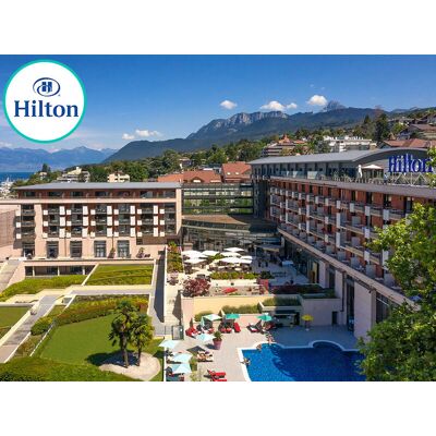 SBX 2 jours en hôtel Hilton 4* avec accès illimité au spa et 50 min de massage à Évian-les-Bains - Publicité SBX 2 jours en hôtel Hilton 4* avec accès illimité au spa et 50 min de massage à Évian-les-Bains - Publicité