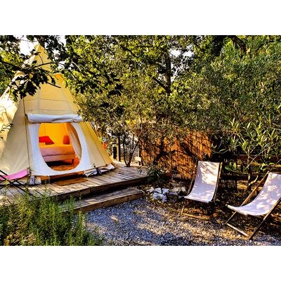SBX 2 jours insolites en tipi avec accès illimité au spa privatif en Ardèche - Publicité SBX 2 jours insolites en tipi avec accès illimité au spa privatif en Ardèche - Publicité