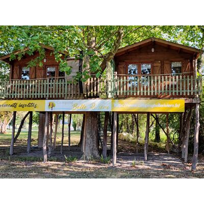 SBX 3 jours en cabane perchée en famille dans un camping près de Saintes - Publicité SBX 3 jours en cabane perchée en famille dans un camping près de Saintes - Publicité