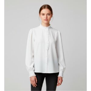 Boss pour femme. 50557480 Chemisier Banny blanc (36), Casuel, Coton, Manche longue - Publicité Boss pour femme. 50557480 Chemisier Banny blanc (36), Casuel, Coton, Manche longue - Publicité