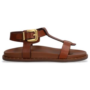 Alpe pour femme. 557617 Sandales en cuir marron Isabella (39), Plat, Boucle, Casuel - Publicité Alpe pour femme. 557617 Sandales en cuir marron Isabella (39), Plat, Boucle, Casuel - Publicité