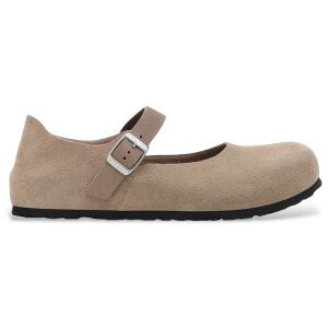 Birkenstock pour femme. 1030432 Ballerines en daim Mantova taupe (41), Plat, Cuir, Boucle, Casuel - Publicité Birkenstock pour femme. 1030432 Ballerines en daim Mantova taupe (41), Plat, Cuir, Boucle, Casuel - Publicité