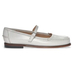 Sebago pour femme. 76113JW Ballerines en cuir blanc pop (37.5), Plat, Boucle, Casuel, Classique - Publicité Sebago pour femme. 76113JW Ballerines en cuir blanc pop (37.5), Plat, Boucle, Casuel, Classique - Publicité
