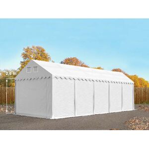 TOOLPORT 4x10 m tente de stockage, PVC 800, H. 2,6 m, blanc, sans statique - (7671BL) - Publicité TOOLPORT 4x10 m tente de stockage, PVC 800, H. 2,6 m, blanc, sans statique - (7671BL) - Publicité