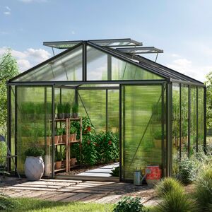GFP 311 x 311 cm Serre de jardin, revêtement par poudre anthracite - (GFPV00248) - Publicité GFP 311 x 311 cm Serre de jardin, revêtement par poudre anthracite - (GFPV00248) - Publicité