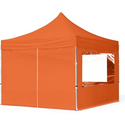 TOOLPORT 3x3 m Tonnelle pliante Alu, PES 700, côtés panoramiques, orange - (59012) - Publicité TOOLPORT 3x3 m Tonnelle pliante Alu, PES 700, côtés panoramiques, orange - (59012) - Publicité