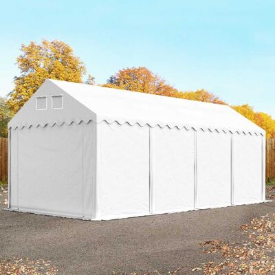 TOOLPORT 3x8 m tente de stockage, PVC 800, H. 2,6 m, blanc, sans statique - (6791BL) - Publicité TOOLPORT 3x8 m tente de stockage, PVC 800, H. 2,6 m, blanc, sans statique - (6791BL) - Publicité