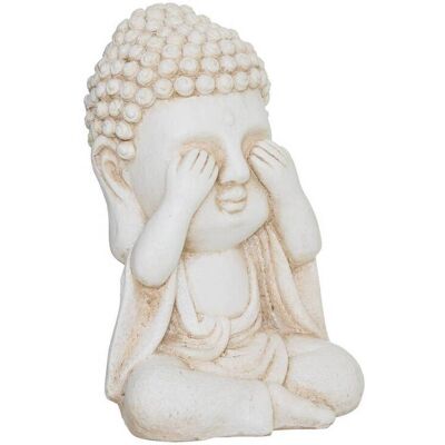 Atmosphera Décoration extérieure de Bouddha en magnésie blanc - 34 cm - Publicité Atmosphera Décoration extérieure de Bouddha en magnésie blanc - 34 cm - Publicité