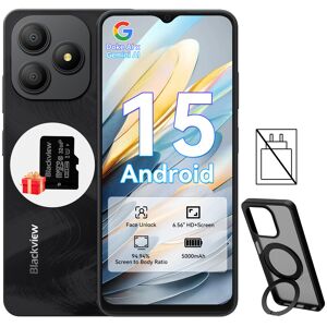 Smartphone Blackview Wave 9C, Android 15, 12 Go (4+8) de RAM + 128 Go de mémoire interne, avec carte TF de 32 Go, certification IP54, écran HD+ de 6,56 pouces, batterie de 5 000 mAh, appareils photo 13 MP + 8 MP, processeur octa-core, noir - Publicité Smartphone Blackview Wave 9C, Android 15, 12 Go (4+8) de RAM + 128 Go de mémoire interne, avec carte TF de 32 Go, certification IP54, écran HD+ de 6,56 pouces, batterie de 5 000 mAh, appareils photo 13 MP + 8 MP, processeur octa-core, noir - Publicité