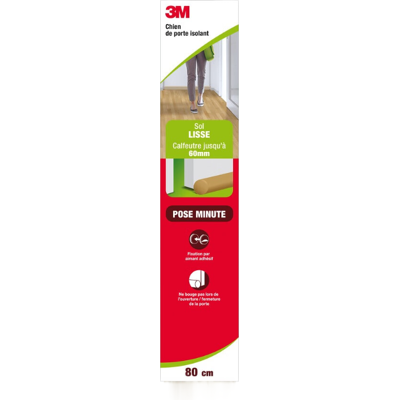 3M™Bas de porte sol Lisse Minute Classique Fixation Aimanté Beige 0,80 m - Publicité 3M™Bas de porte sol Lisse Minute Classique Fixation Aimanté Beige 0,80 m - Publicité
