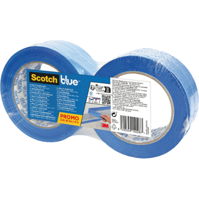 Scotch-Blue ScotchBlue™Ruban de Masquage Multi-Surfaces ScotchBlue™ - Lot de 2 - PEFC - Cut Case Bleu 41m x 48mm - Publicité Scotch-Blue ScotchBlue™Ruban de Masquage Multi-Surfaces ScotchBlue™ - Lot de 2 - PEFC - Cut Case Bleu 41m x 48mm - Publicité