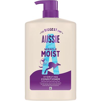 Aussie Miracle Moist Après-shampooing Défrisant Pour Cheveux Secs & Abîmés - 1000 ml - Publicité Aussie Miracle Moist Après-shampooing Défrisant Pour Cheveux Secs & Abîmés - 1000 ml - Publicité