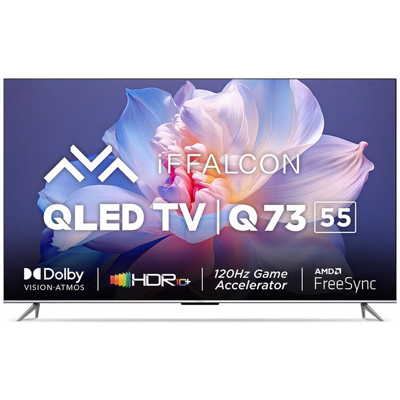iFFALCON iFF55Q73 Téléviseur 4K Ultra HD Smart TV QLED Google TV noir - 55 pouces - Publicité iFFALCON iFF55Q73 Téléviseur 4K Ultra HD Smart TV QLED Google TV noir - 55 pouces - Publicité