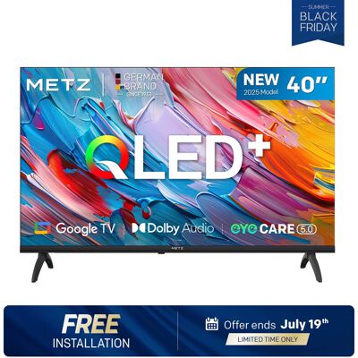 Metz 40MQF7000Z TV 40 pouces (102 cm) QLED HD Google TV 2025, HDR10 & HLG, Dolby Audio, protection des yeux (faible lumière bleue) - Publicité Metz 40MQF7000Z TV 40 pouces (102 cm) QLED HD Google TV 2025, HDR10 & HLG, Dolby Audio, protection des yeux (faible lumière bleue) - Publicité