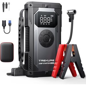 TREKURE Beta06 Booster de démarrage avec compresseur d’air 150 psi, 5500 A de crête, batterie de secours portable 12 V, câbles de démarrage, lampe d’urgence et écran LCD pour tous véhicules essence et diesel jusqu’à 10 L - Publicité TREKURE Beta06 Booster de démarrage avec compresseur d’air 150 psi, 5500 A de crête, batterie de secours portable 12 V, câbles de démarrage, lampe d’urgence et écran LCD pour tous véhicules essence et diesel jusqu’à 10 L - Publicité