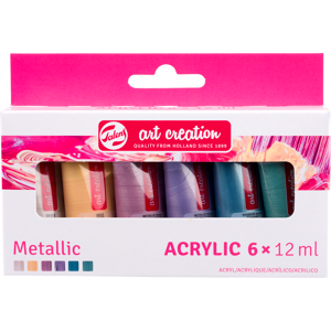 TALENS ART CREATION Set acrylique Metallic 6 x 12 ml - Publicité TALENS ART CREATION Set acrylique Metallic 6 x 12 ml - Publicité