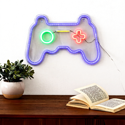 Atmosphera Néon mural LED manette de jeu - 41 x 1,6 x 27,5 cm - Publicité Atmosphera Néon mural LED manette de jeu - 41 x 1,6 x 27,5 cm - Publicité