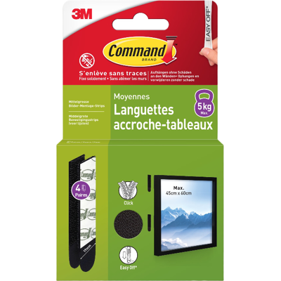 3M Command™ Bande adhésive pour table noire moyenne, lot de 8 - Publicité 3M Command™ Bande adhésive pour table noire moyenne, lot de 8 - Publicité