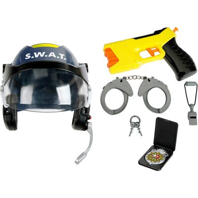 Theo Klein Pro Ensemble S.W.A.T. avec casque, taser à projection d'eau, menottes et insignes - Publicité Theo Klein Pro Ensemble S.W.A.T. avec casque, taser à projection d'eau, menottes et insignes - Publicité