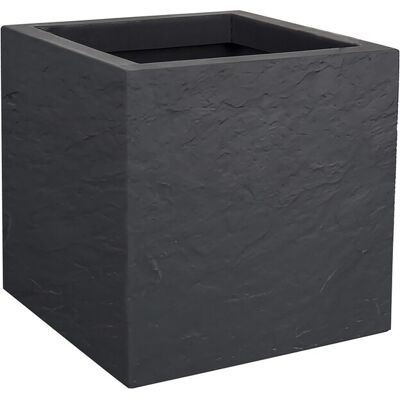 EDA Pot Carré VOLCANIA UP Beige Calcaire Avec zone de rétention d'eau Dim. 29,5 x 29,5 x 29,5 cm - Volume 21 L - Publicité EDA Pot Carré VOLCANIA UP Beige Calcaire Avec zone de rétention d'eau Dim. 29,5 x 29,5 x 29,5 cm - Volume 21 L - Publicité