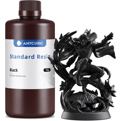 Résine Standard Anycubic 405nm UV à Durcissement Rapide pour Imprimantes 3D LCD/DLP/SLA(Noir, 1 kg) - Publicité Résine Standard Anycubic 405nm UV à Durcissement Rapide pour Imprimantes 3D LCD/DLP/SLA(Noir, 1 kg) - Publicité