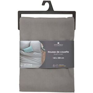 Housse de couette en coton gris Atmosphera 140 x 200 - Nordic cover - Publicité Housse de couette en coton gris Atmosphera 140 x 200 - Nordic cover - Publicité