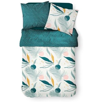 TODAY Sunshine Parure de lit 2 personnes en coton 0.1 - 1 housse de couette 220 x 240 cm + 2 taies d'oreiller 63 x 63 cm - Publicité TODAY Sunshine Parure de lit 2 personnes en coton 0.1 - 1 housse de couette 220 x 240 cm + 2 taies d'oreiller 63 x 63 cm - Publicité