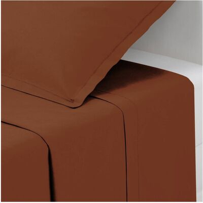 Drap plat en coton Atmosphera - 180x290cm, Rose terracotta - Lit Double - Publicité Drap plat en coton Atmosphera - 180x290cm, Rose terracotta - Lit Double - Publicité