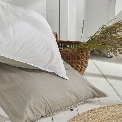 TODAY Charme Parure de lit 2 personnes en coton dune/craie - 1 housse de couette + 2 taies d'oreiller 63 x 63 cm - Publicité TODAY Charme Parure de lit 2 personnes en coton dune/craie - 1 housse de couette + 2 taies d'oreiller 63 x 63 cm - Publicité